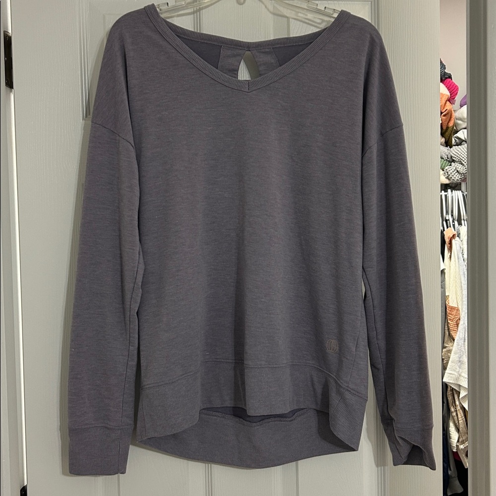 Women's Purple Cutout Back Top
